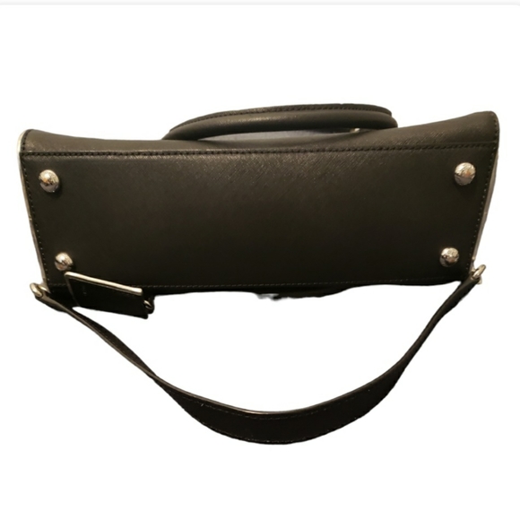 Michael Kors Hamilton Black Large Satchel Handbag With Lock And Key - Picture 5 of 7